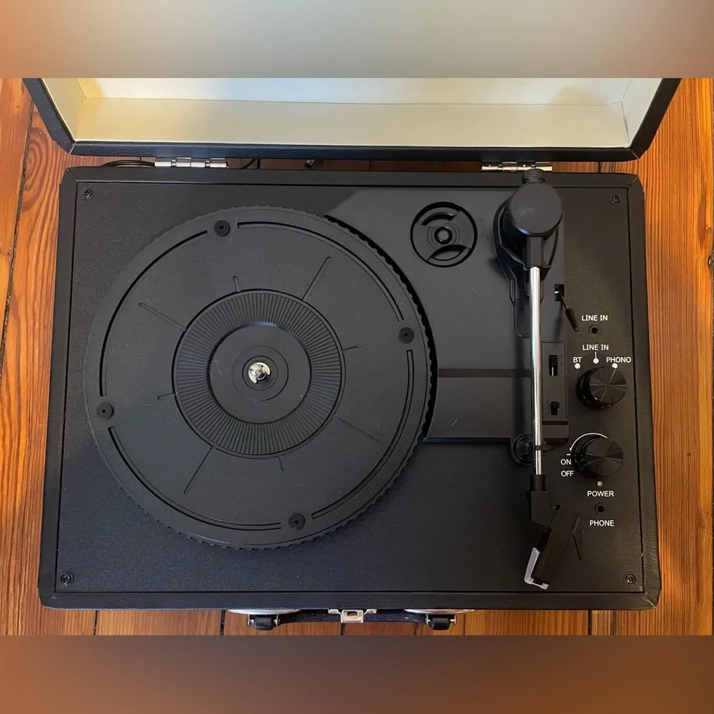 Byron Statics Vinyl Record Player Turntable KTS-601 Black - Picture 2 of 10